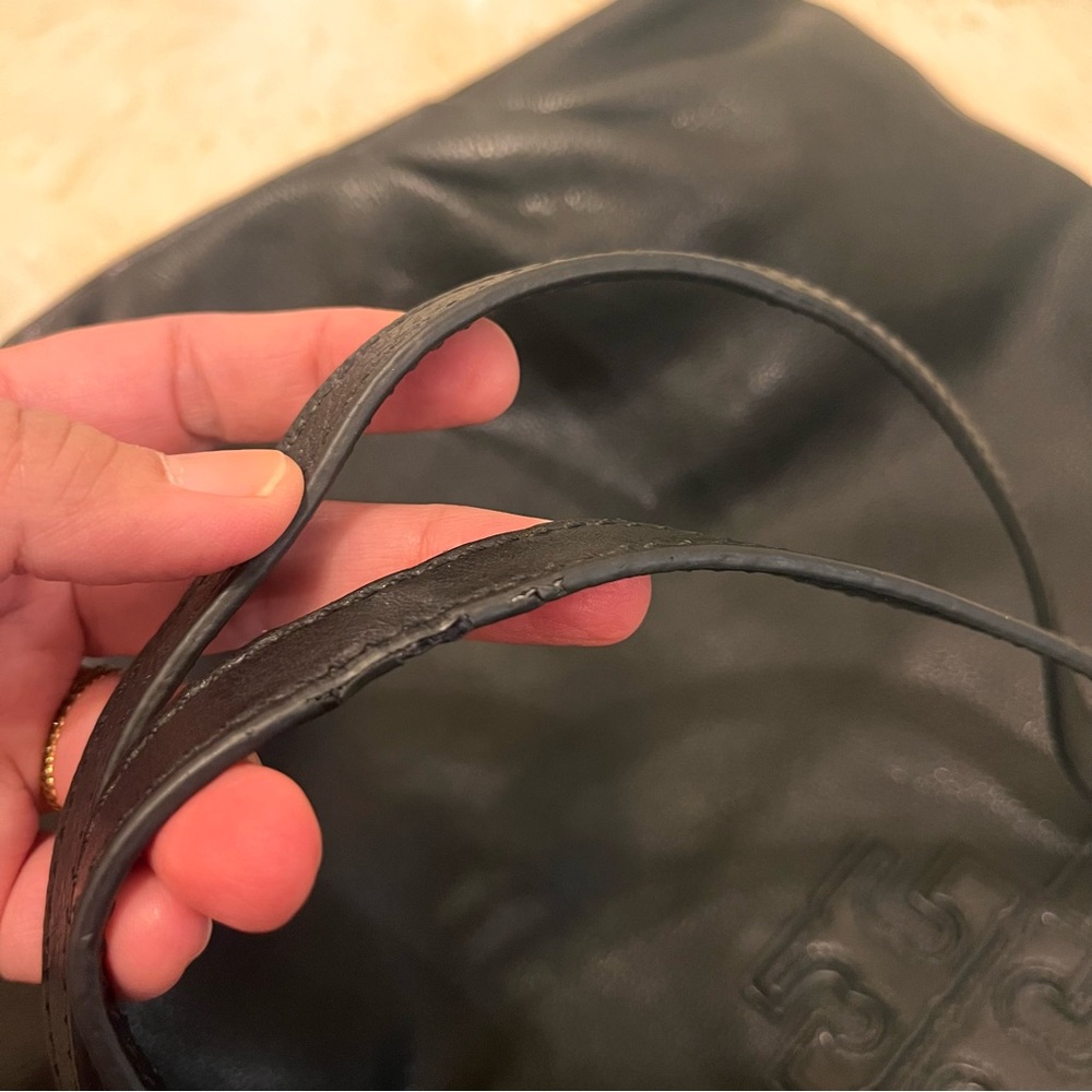 Tory Burch Black Leather Tote - Picture 11 of 12
